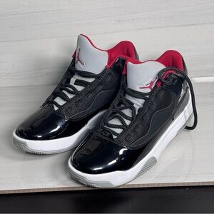 Jordan 5y Black and Red Sneakers